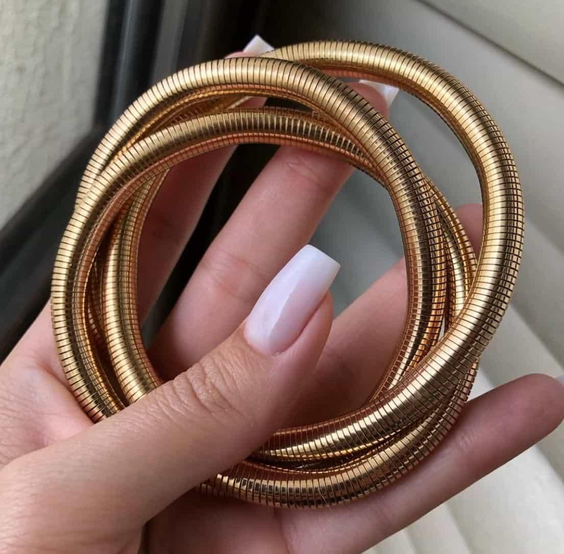 Triple Layer Wrap Around Snake Stretchable Bracelet